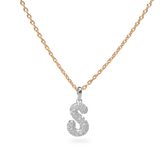 Pave Dome Letter S Necklace