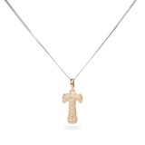 Pave Dome Letter T Necklace - PRMAL