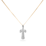 Pave Dome Letter T Necklace - PRMAL