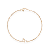 Pave Dome Letter Trace Bracelet
