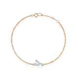 Pave Dome Letter Trace Bracelet