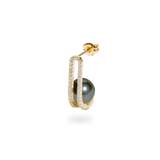 Double Lift Black Pearl Earring - PRMAL