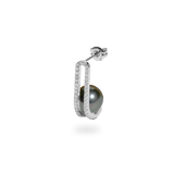 Double Lift Black Pearl Earring - PRMAL