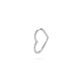 Heart Hoop Earring L - PRMAL