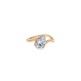 1ct Pear Wave Pinky Ring - PRMAL