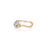 1ct Pear Wave Pinky Ring - PRMAL