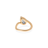 1ct Pear Wave Pinky Ring - PRMAL