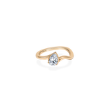 0.3ct Pear Wave Pinky Ring - PRMAL