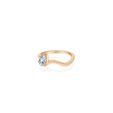 0.3ct Pear Wave Pinky Ring - PRMAL