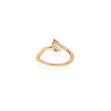 0.3ct Pear Wave Pinky Ring - PRMAL