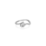 0.3ct Pear Wave Pinky Ring - PRMAL