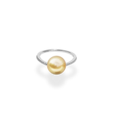 Golden Pearl Oval Ring - PRMAL