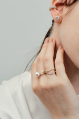 Pearl Double Oval Ring - PRMAL