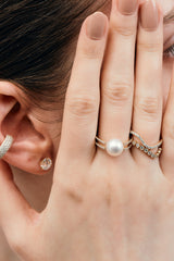 Pearl Double Oval Ring - PRMAL