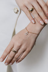 Pave Dome Letter Bracelet - PRMAL