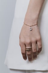 Pave Dome Letter Charm - PRMAL
