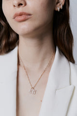 Pave Dome Letter Charm - PRMAL