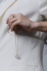 Pave Dome Letter Necklace - PRMAL