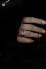 2ct Vertical Cushion Diamond Ring - PRMAL