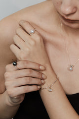 Black Pearl Oval Bold Ring - PRMAL