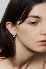 Pave Dome Letter C Earring - PRMAL