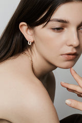 Pave Dome Letter G Earring - PRMAL