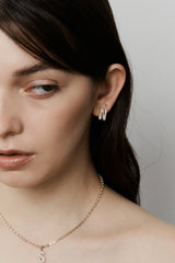 Pave Dome Letter Earring