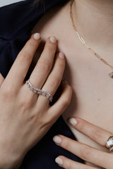 Bold Wave Double Finger Ring - PRMAL