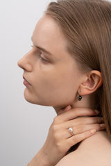 Double Lift Black Pearl Earring - PRMAL