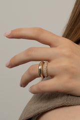 Mixture Pave Dome Ring - PRMAL