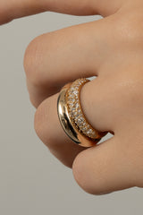Mixture Pave Dome Ring - PRMAL