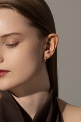 Glacier Floating Round Hoop Earring - PRMAL