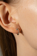 Glacier Floating Emerald Hoop Earring - PRMAL