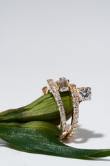 Glacier Floating Emerald Hoop Earring - PRMAL