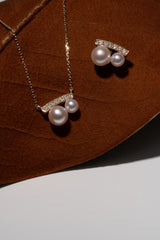 Drop Twin Pearl Necklace - PRMAL