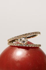 Frost Pear Inset Ring - PRMAL