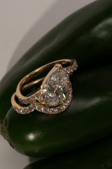 Infinity 2ct Pear Twin Wave Ring - PRMAL