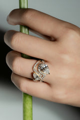 Infinity 2ct Pear Twin Wave Ring - PRMAL