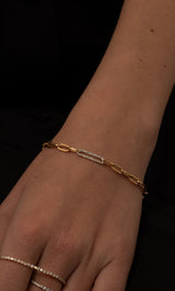 Pave Clip Link Bracelet - PRMAL