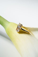 2ct Vertical Cushion Diamond Ring - PRMAL