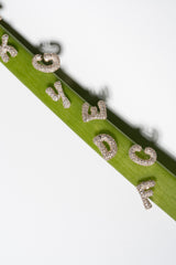 Pave Dome Letter F Earring - PRMAL