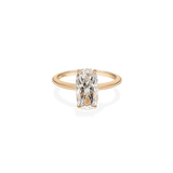 2ct Vertical Cushion Diamond Ring - PRMAL