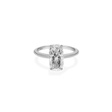 2ct Vertical Cushion Diamond Ring - PRMAL