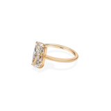 2ct Vertical Cushion Diamond Ring - PRMAL