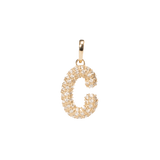 Pave Dome Letter Charm - PRMAL
