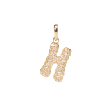Pave Dome Letter Charm