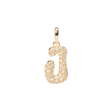 Pave Dome Letter Charm