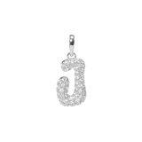 Pave Dome Letter Charm