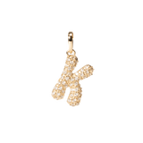 Pave Dome Letter Charm