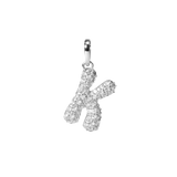 Pave Dome Letter Charm